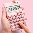 thumbnail image 6 of ESULOMP Standard Function Basic Calculator, Digits Desktop Calculator with Large LCD Display and Sensitive Button, Desktop Calculator for Office, Home, School (Pink), 6 of 9