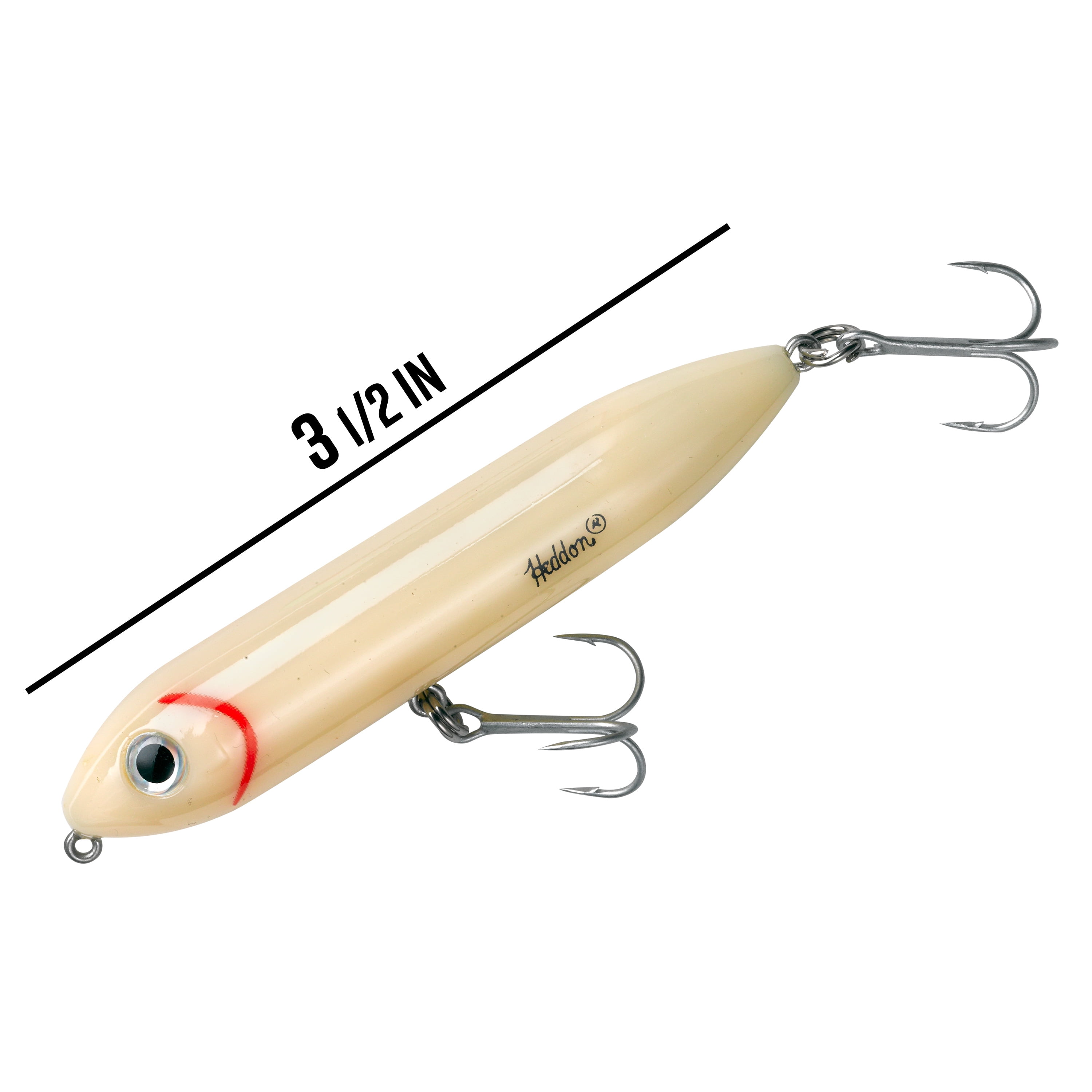 Heddon Super Spook Jr Topwater Bone 3 1/2 1/2 oz.