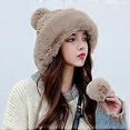 thumbnail image 2 of Cotton Wool Pullover Hat For Women Cold Proof Warm Knitting Hats Women Winter Knitted Hat, 2 of 4