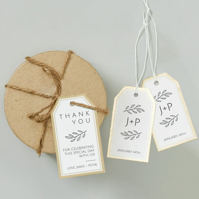 Avery Tags with Metallic Gold Borders and Strings, 2" x 3.5", 40 Total,  Laser/Inkjet Printable Tags (3326) - Walmart.com