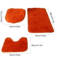 thumbnail image 3 of Coollooc Soft Bathroom Carpet 3 Piece Bathroom Rugs and Mats Set Bath Mats Set with U-Shaped Toilet Floor Mat Rugs andToilet Lid Cover Mat(Red), 3 of 9
