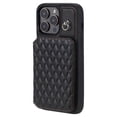 thumbnail image 2 of For Iphone 15 Pro Grid Texture Card Bag Phone Case With Lanyard(Black),iPhone 14 Pro, 2 of 6