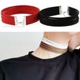 thumbnail image 5 of HOOUN Choker Necklace Black Velvet Classic Chain Collar Women Dress Jewelry US Sell-white, 5 of 9