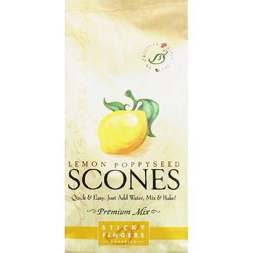 Sticky Fingers Bakeries Lemon Poppyseed Premium Scones Mix, 15 oz, (Pack of 6) by Generic