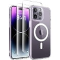thumbnail image 1 of TEMOGU-Magnetic for iPhone 14 Pro Case, [Compatible with MagSafe] [Full Camera Protection] Shockproof Protective Slim Translucent Matte Phone Case for iPhone 14 Pro 6.1'', Clear, 1 of 4