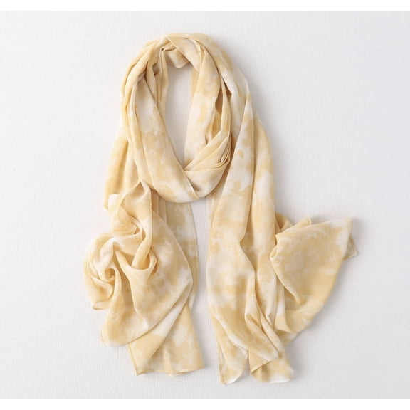 Leadiglow Orange Sherbet tie-dye Scarf, Women Gradient Chiffon tie-dye Hijab, Shawl, Wrap, Headscarf