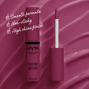 NYX Professional Makeup Butter Gloss, Non-Sticky Lip Gloss, Cranberry Pie, 0.27 oz