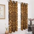 thumbnail image 3 of Brown Leopard Print 2 Panels Blackout Curtains for Bedroom Living Room Drapes Kitchen Room Window Blackout Curtain Grommet, 3 of 6