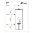 thumbnail image 2 of Z-Lite Sana - 3 Light Outdoor Wall Sconce in Black, 2 of 9