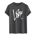 thumbnail image 3 of PNTUTB Men's Fashion Valentine's Day Themed Prints Casual Loose Short Sleeve Crew Neck Comfortable T-shirt, 3 of 5