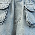 thumbnail image 6 of XXWXYD Clearence Carpenter Jeans Workwear Denim Pants Straight Leg Big Kids Korean Trend Loose Fit with Utility Pockets 2025 Collection, 6 of 7