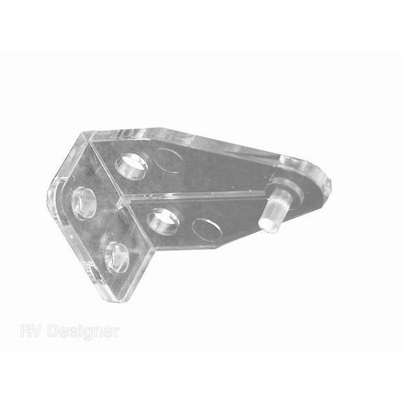 RV Designer A301 Mini Blind Hold Down for Rail End - Latch, Set of 2