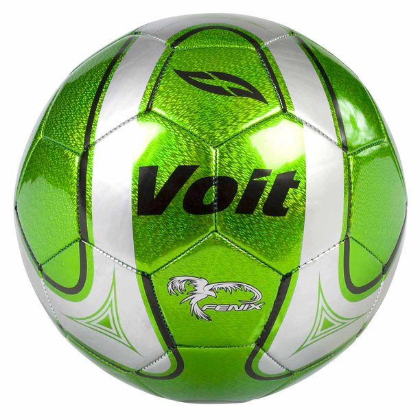 Voit Size 5 Fenix Soccer Ball, Deflated, Green and Silver