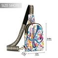 thumbnail image 2 of FORMRS Womens Crossbody Sling Bag Travel Daypack Shoulder Chest Backpack, Musical Pattern, 2 of 7