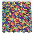 thumbnail image 3 of Ambesonne Indie Shower Curtain, Geometric Triangles Art, 69"Wx84"L, Multicolor, 3 of 3
