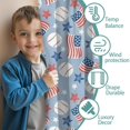 thumbnail image 3 of Blackout Kids Curtains,Blue Baseballs and USA Flags Pattern Childrens Insulated Curtains Set Of 2,Bedroom Essentials,Toddler Room Decor 52"x84", 3 of 5