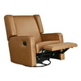 thumbnail image 4 of Relax A Lounger Easton Modern Swivel Recliner, Carmel Faux Leather, 4 of 14