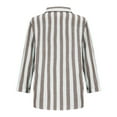 thumbnail image 6 of ZyeKqe Blouses for Women Striped Button down Shirts Lapel Collared Long Sleeve Casual Tops Fashion Vacation Work Clothes, 6 of 6
