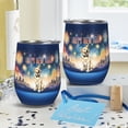 thumbnail image 4 of Happy New Year with Labrador Retriever Fireworks Holiday Xmas Winter 2025 12oz Stainless Steel Wine Tumbler Insulated Cup with Lid Lab Dog Lover Gifts - 00025, 4 of 5