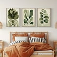 thumbnail image 4 of 3pcs Boho Wall Art Print, Scandinavian Decor, Botanical Art Print, Green Ink Watercolor Plant Flower Posters Boho Minimalist Decoration, Modern Wall Picture for Living Room Bedroom Home Decoration,, 4 of 4