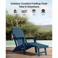 thumbnail image 6 of WINSOON All-Weather HDPE Adirondack Chair, Folding Design, Wide Seat with Cup Holder for Garden, Yard & Patio,Grey, 6 of 6
