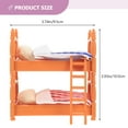 thumbnail image 4 of 1 Set Doll Bunk Bed Set Miniature Bed Decoration Doll House Furniture Model Ornament, 4 of 9