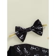 thumbnail image 5 of LMLYSoH Baby Girls 2Pcs Halloween Outfits Long Sleeve Skeleton Print Romper with Bow Headband Set Newborn Clothes, 5 of 9