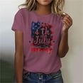 thumbnail image 5 of Tops under $5! Yrmaups Summer Shirt for Women Short Sleeve Patriotic Lightweight Tunics Crewneck Red White and Blue 4th of July American Flag Blouses Outfits, 5 of 7