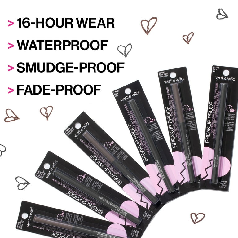 wet n wild Waterproof Retractable Gel Eyeliner Charcoal, 16-Hour