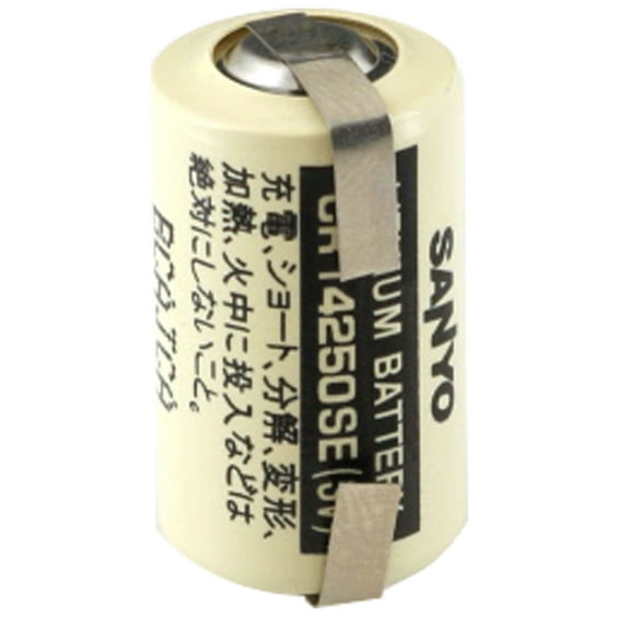 Exell PLC-7 with Tabs 3V 1/2 AA Lithium Battery Compatible with Sanyo  CR2NP