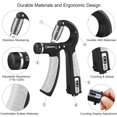 thumbnail image 2 of Hand Grip Strengthener - 2 Pack Counting Grip Strength Trainer - Adjustable Hand Exerciser For Muscle Building, Hand Therapy And Recovery - Relieve Pain For Arthritis, Carpal Tunnel, 2 of 7