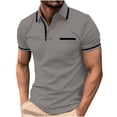 thumbnail image 5 of COSFO Short Sleeve Mens Polo Shirt Collared Casual Solid Tops with Pocket Performance Classic Pullover Shirts, 5 of 5