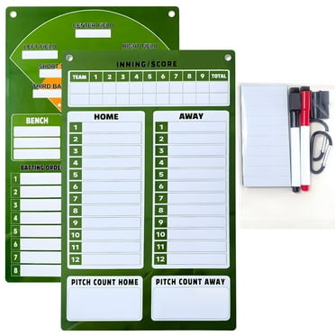 Magnetic Baseball Coach Clipboard,Premium Dry Erase Tactical Coaching Board with 30 Lineup Cards