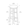 thumbnail image 3 of Linon McMullen 29" Backless Indoor Round Bar Stool, Natural, 3 of 6