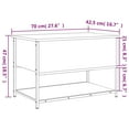 thumbnail image 4 of vidaXL Banc de Rangement Chêne Fumé 70x42,5x47 cm Bois Manufacturé, 4 of 5
