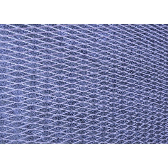 Ahgly Company Machine Washable Indoor Rectangle Transitional Deep Periwinkle Purple Area Rugs, 6' x 9'