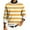 Yellow, variant on Wutalume Men's Round Neck Ribbed Knit Pullover, Long Sleeve Striped Print Sweater, Comfortable Stretch Top for Casual Layering and Everyday Wear,Blue L