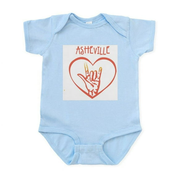 CafePress - ASHEVILLE (Hand Sign) Infant Bodysuit - Baby Light Bodysuit, Size Newborn - 24 Months
