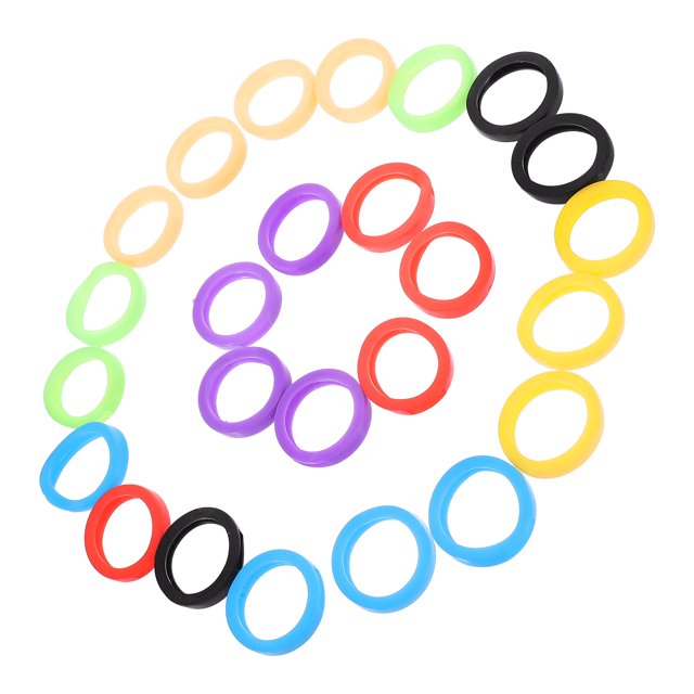 PAMINGONO 25PCS Compact Design Key Markers Silicone Assorted Color Identify Keys Easily Daily Use