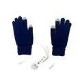 thumbnail image 3 of Guantes eléctricos USB de 5 dedos tejidos con piña a cuadros de manga larga de invierno térmicos con pantalla táctil, 3 of 4