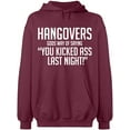 thumbnail image 2 of OXI Hoodie Sweatshirt - Hangovers Gods Way, Basic Casual Hoodie for Men's and Women Fleece Hoodie Long Sleeve - Maroon Small, 2 of 3