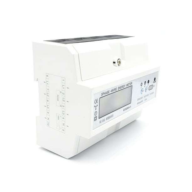 Kenally Medidor de energía eléctrica de riel DIN Comprobación remota Consumo de energía LED dual portátil Medidores de vatios de hotel de 3 fases y Herramientas eléctricas Kenally TO008277-00