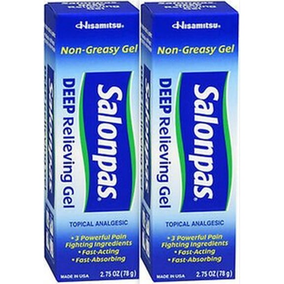 Salonpas Pain GEL 2.75 oz ( 2 tubes ) PHARMACY FRESH!