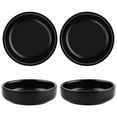 thumbnail image 5 of Gutsdoor 3.5" Ceramic Soy Sauce Dishes Dipping Dishes Set of 4 Small Porcelain Side Dish Multipurpose Dishware Single Color Black Seasoning Bowls, 5 of 9