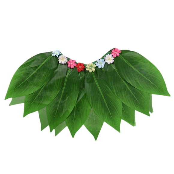 Adults Hawaiian Grass Dance Skirt for Beach Luau Party Wearing Decoration(Colors Flower Pearls,Waist 72cm(30 inches))