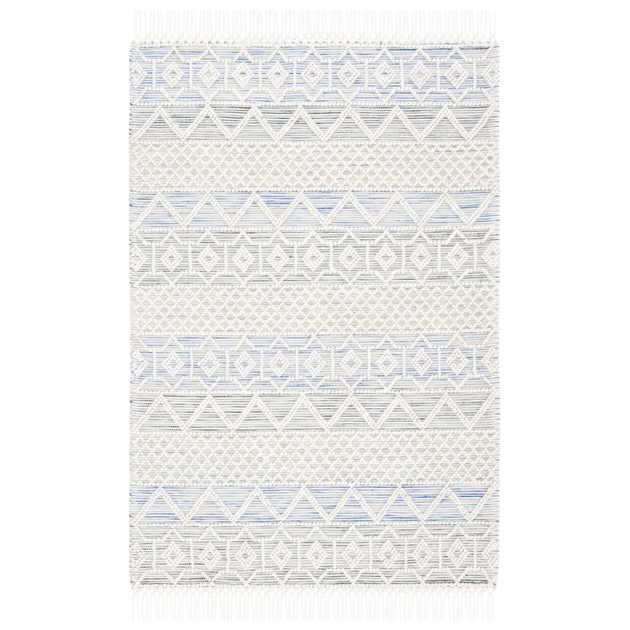 SAFAVIEH Natura Dortha Geometric Area Rug, Ivory/Light Blue, 8' x 10'