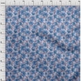 thumbnail image 4 of oneOone Silk Tabby Medium Blue Fabric Florals Craft Projects Decor Fabric Printed By The Yard 42 Inch Wide, 4 of 4