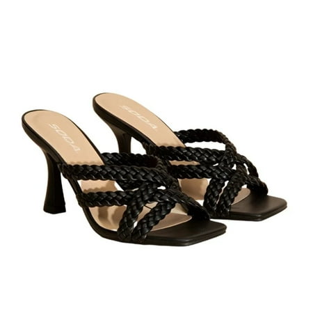 

Womens Shoes Style No. Kellan-S Double Cross Braided Heels