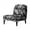 Hibiscus Flower Black, variant on ZIATUBLES Slipper Chair Cover Stretch Accent Chair Covers without Arms Removable Furniture Protector with Elastic Bottom for Living Dining Room Home Hotel Decor, Hibiscus Flower Black