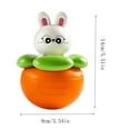 thumbnail image 2 of Carrot Rabbit Roly-poly Wobble Toy for Sensory Exploration and Educational Play Chewable Safe Material Design for Hand Eye Coordination Development, 2 of 5